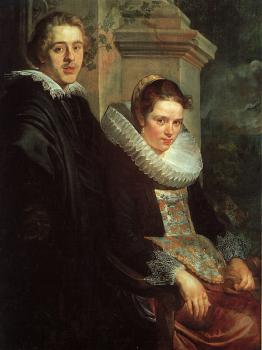 雅各佈 約爾儅斯 Portrait of a Young Married Couple